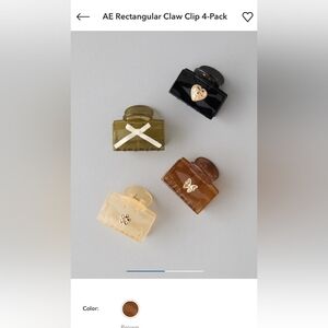 Americsn Eagle Rectangle Claw Clips NWOT